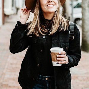 ABLE Black Denim Minelia Jacket Sz.M